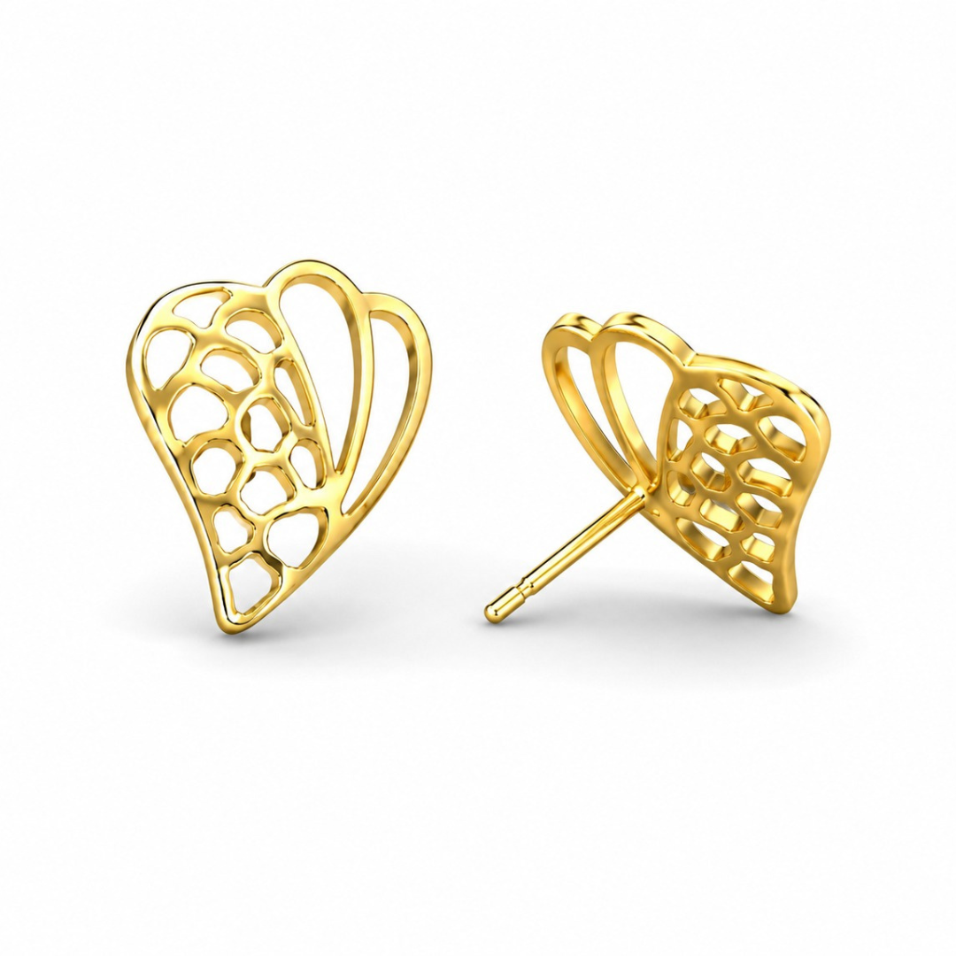 Half Butterfly Wing Earrings (Made With 925 Silver)