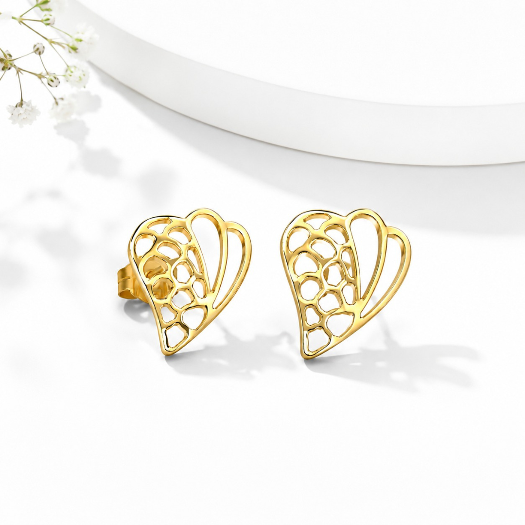 Half Butterfly Wing Earrings (Made With 925 Silver)