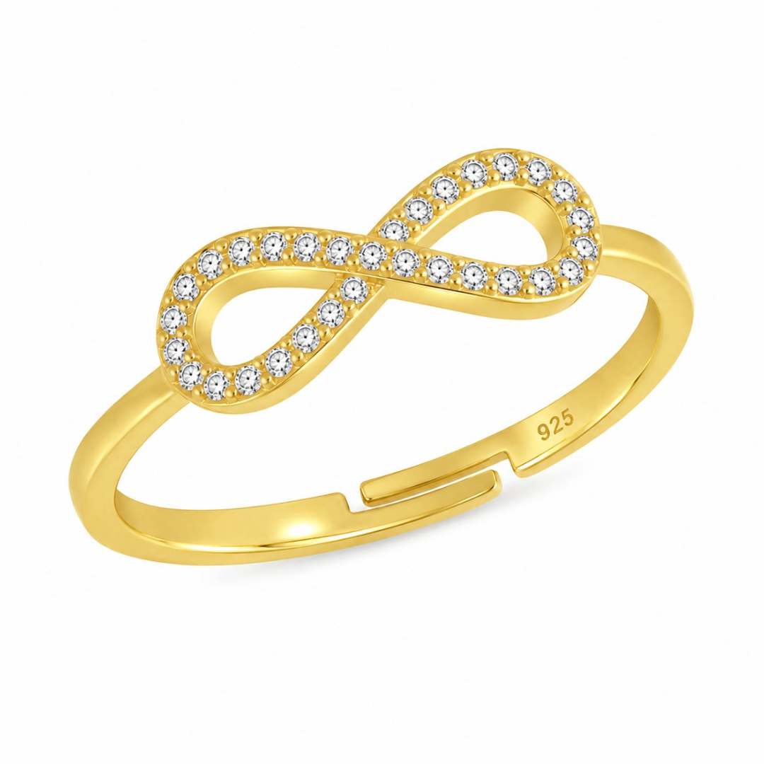 Infinity Adjustable Ring   (Made With 925 silver)