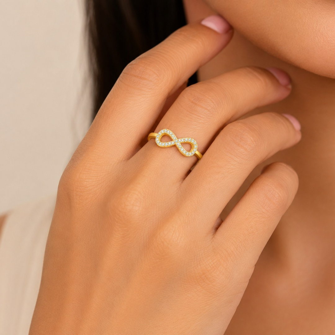 Infinity Adjustable Ring   (Made With 925 silver)