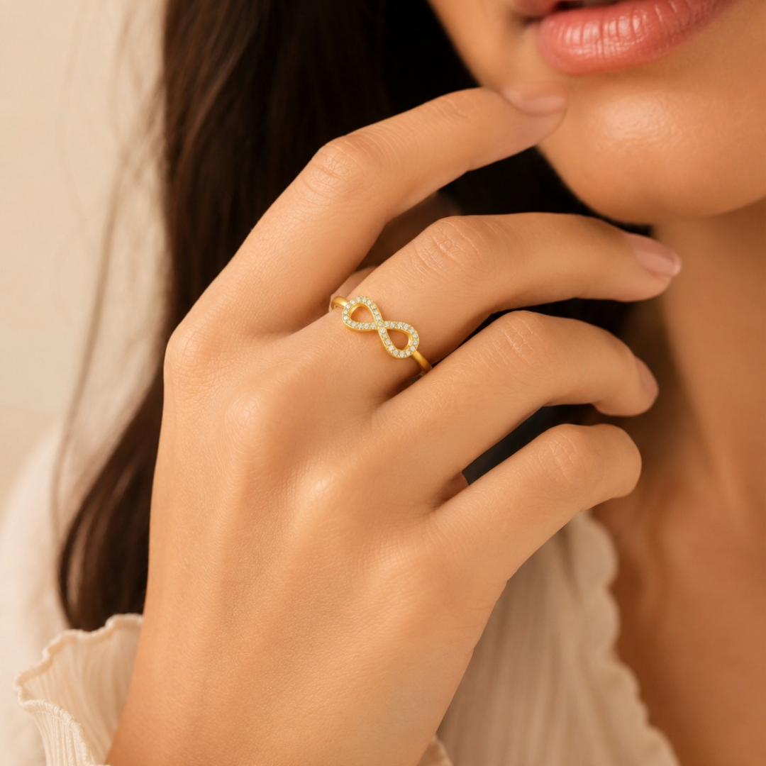 Infinity Adjustable Ring   (Made With 925 silver)