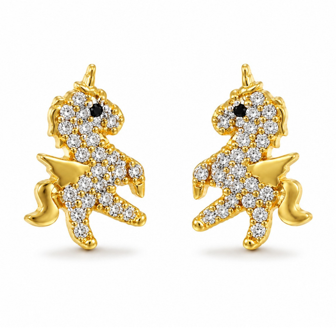 Pegasus Unicorn Stud Earrings (Made With 925 Silver)