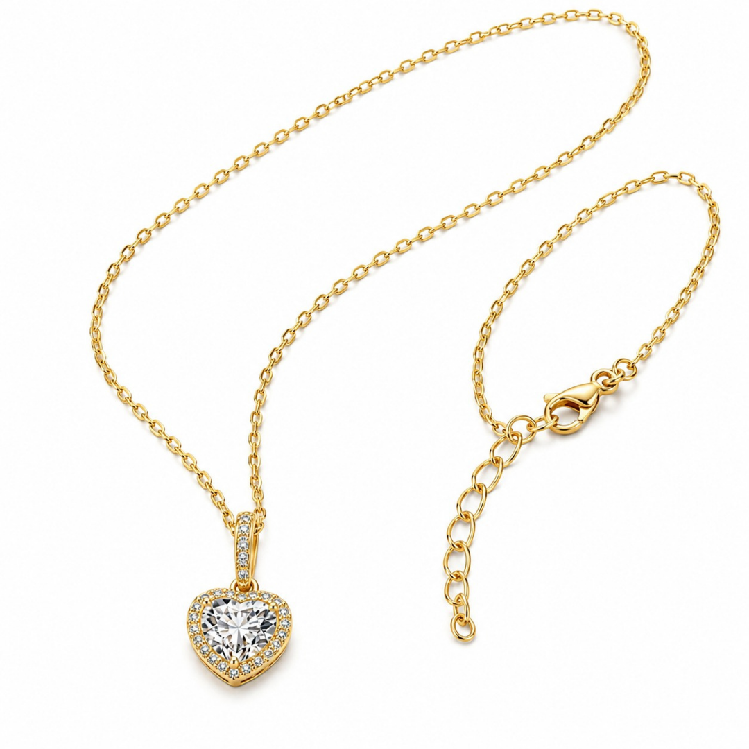 Forever Heart Sparkle Pendant (Made With 925 silver)