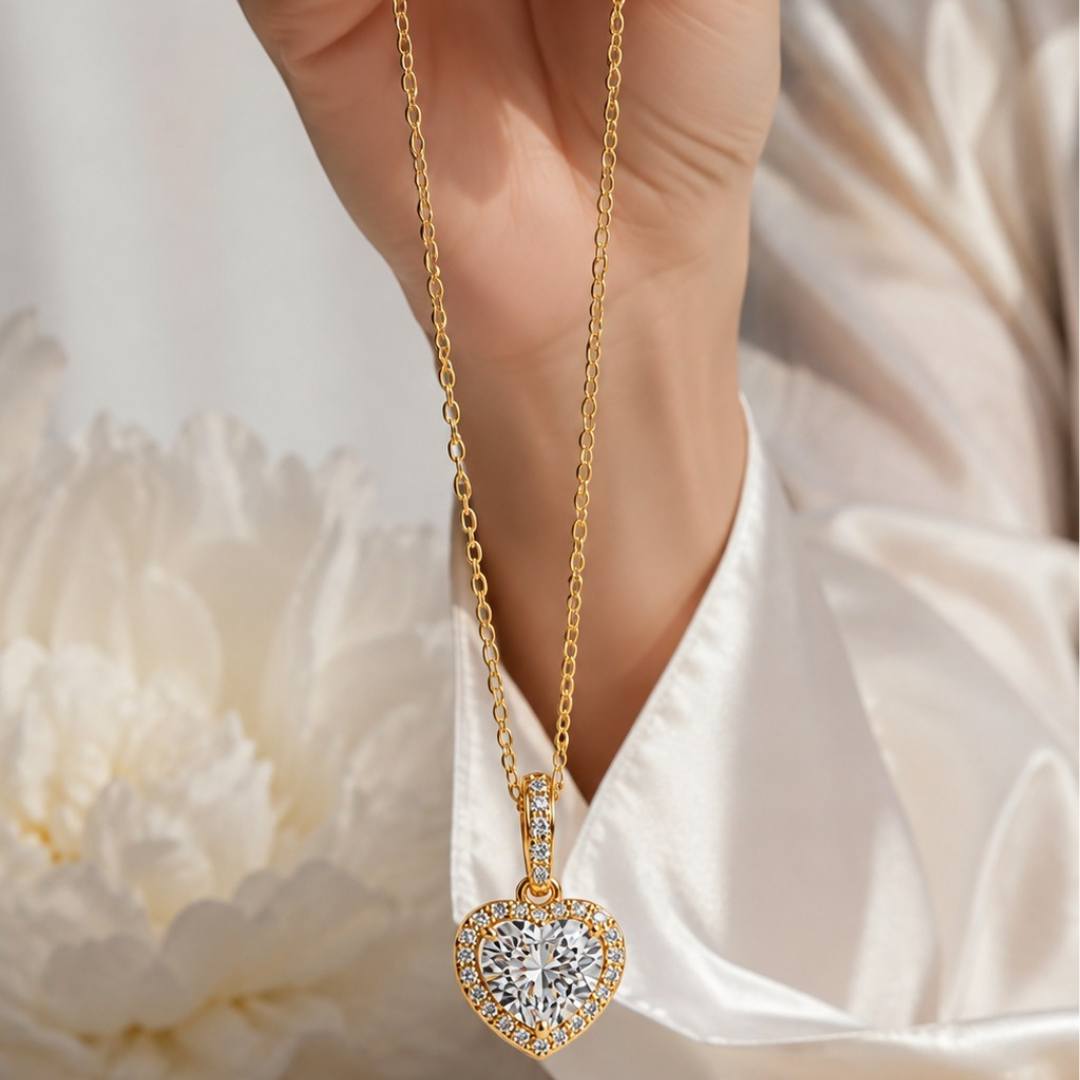 Forever Heart Sparkle Pendant (Made With 925 silver)