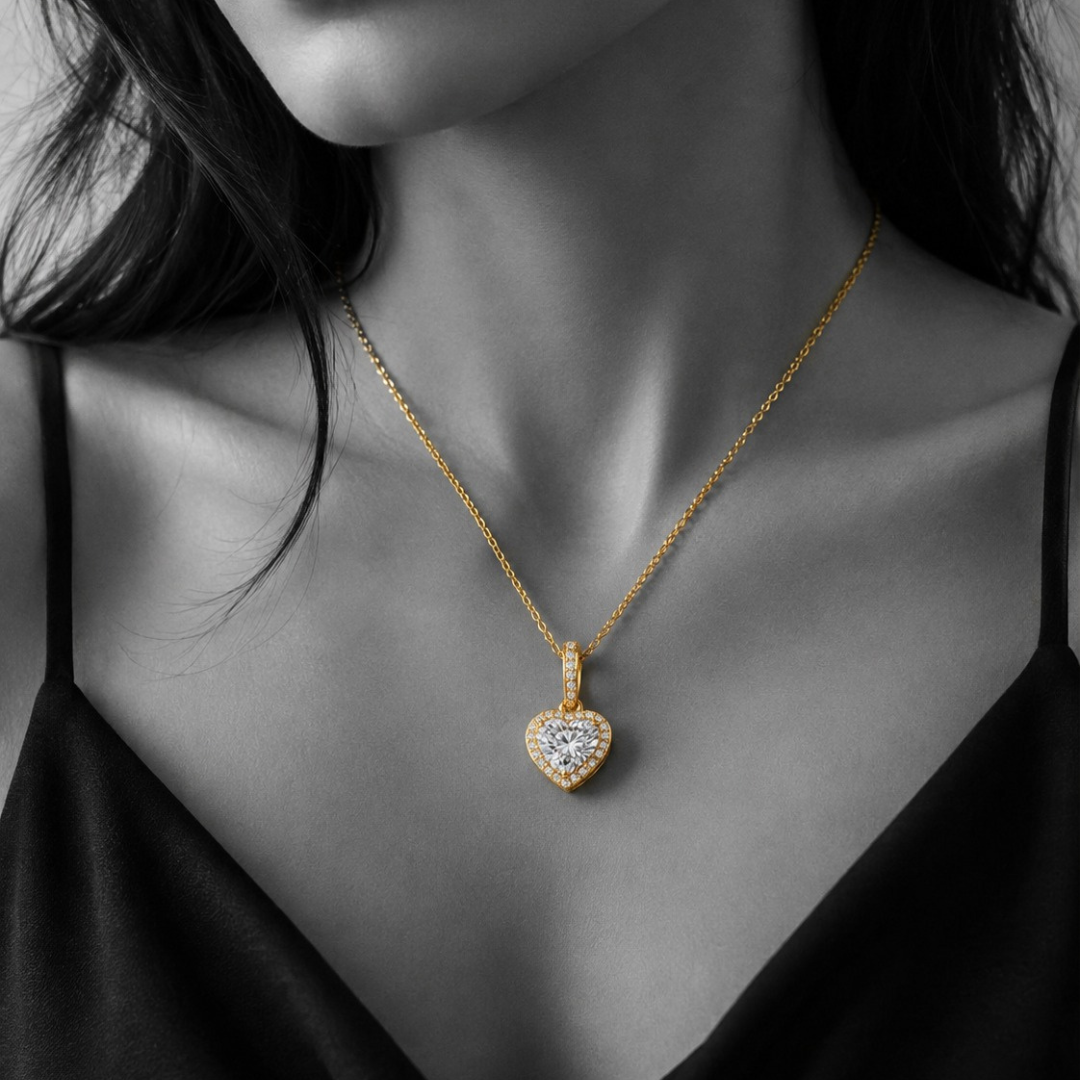 Forever Heart Sparkle Pendant (Made With 925 silver)