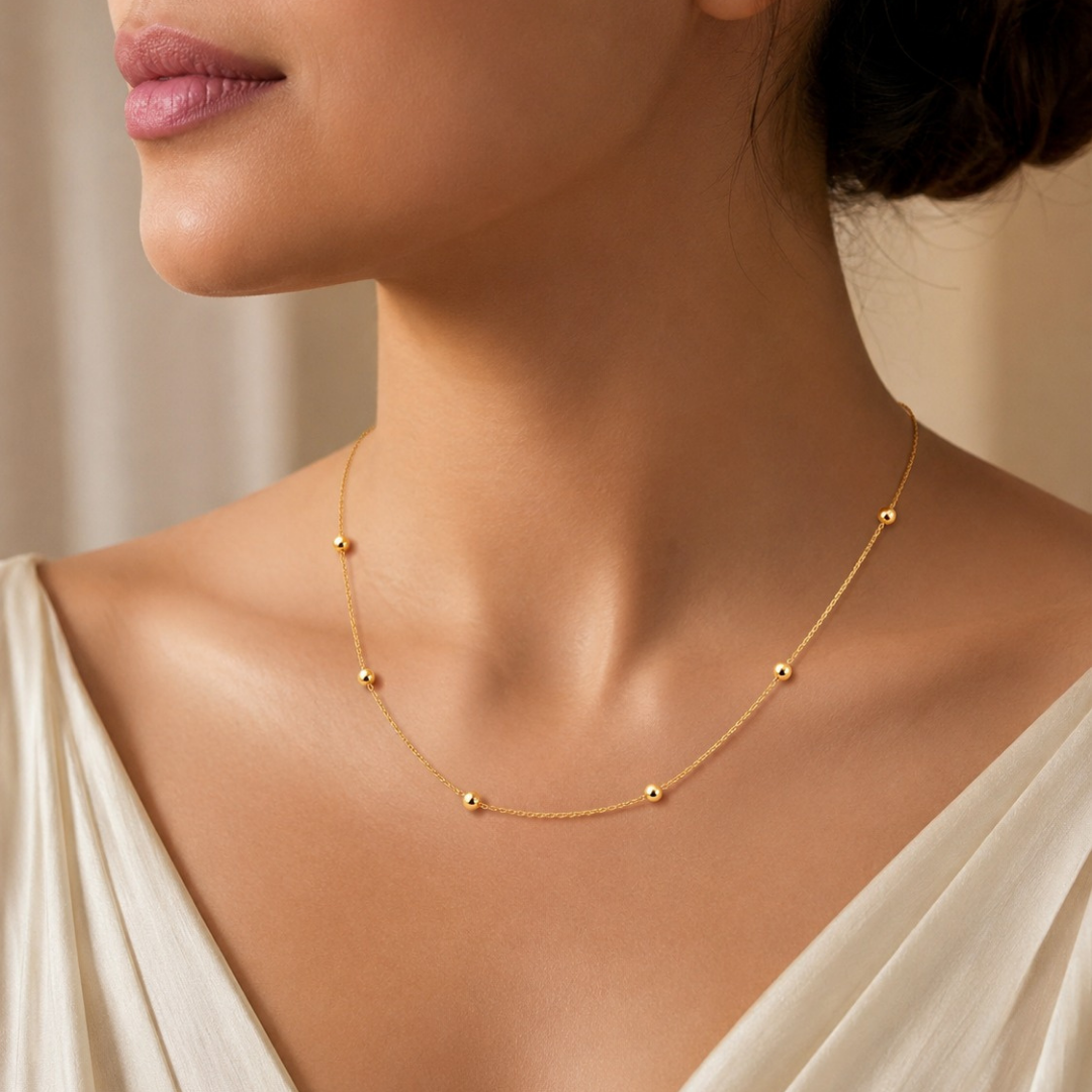 Ball Accent Anchor Chain (Made With 925 silver)