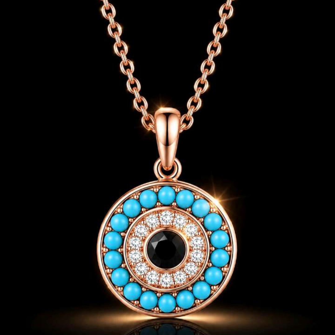 Azure Guardian Evil Eye Pendant (Made With 925 Silver)