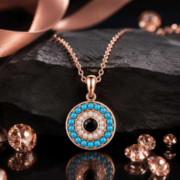 Azure Guardian Evil Eye Pendant (Made With 925 Silver)