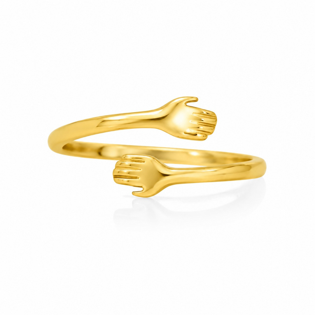Forever Hug Ring ( Made With 925 Silver)