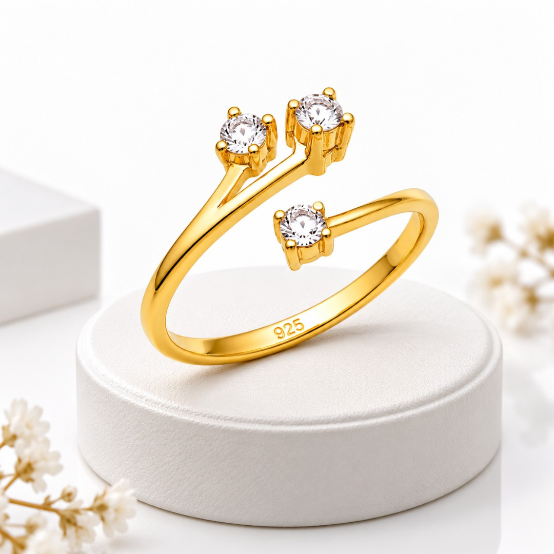 Eternal Trio Zircon Ring(Made With 925 Silver)