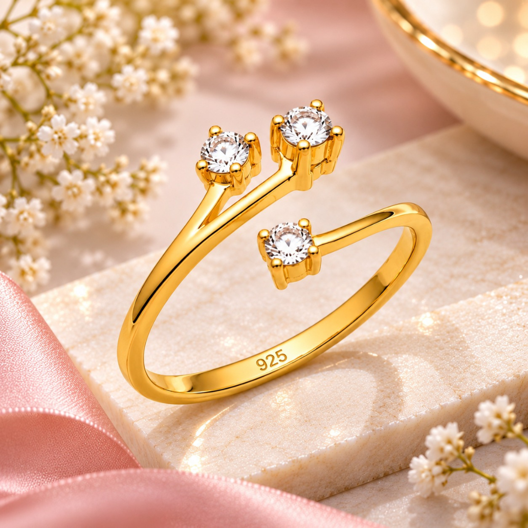 Eternal Trio Zircon Ring(Made With 925 Silver)