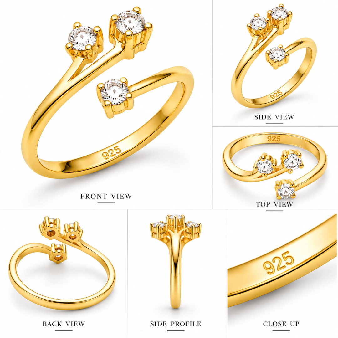 Eternal Trio Zircon Ring(Made With 925 Silver)