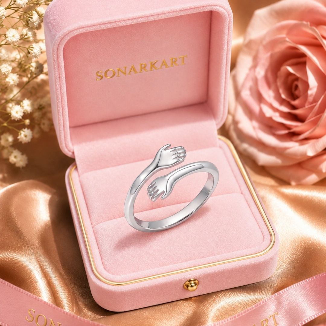 Forever Hug Ring ( Made With 925 Silver)