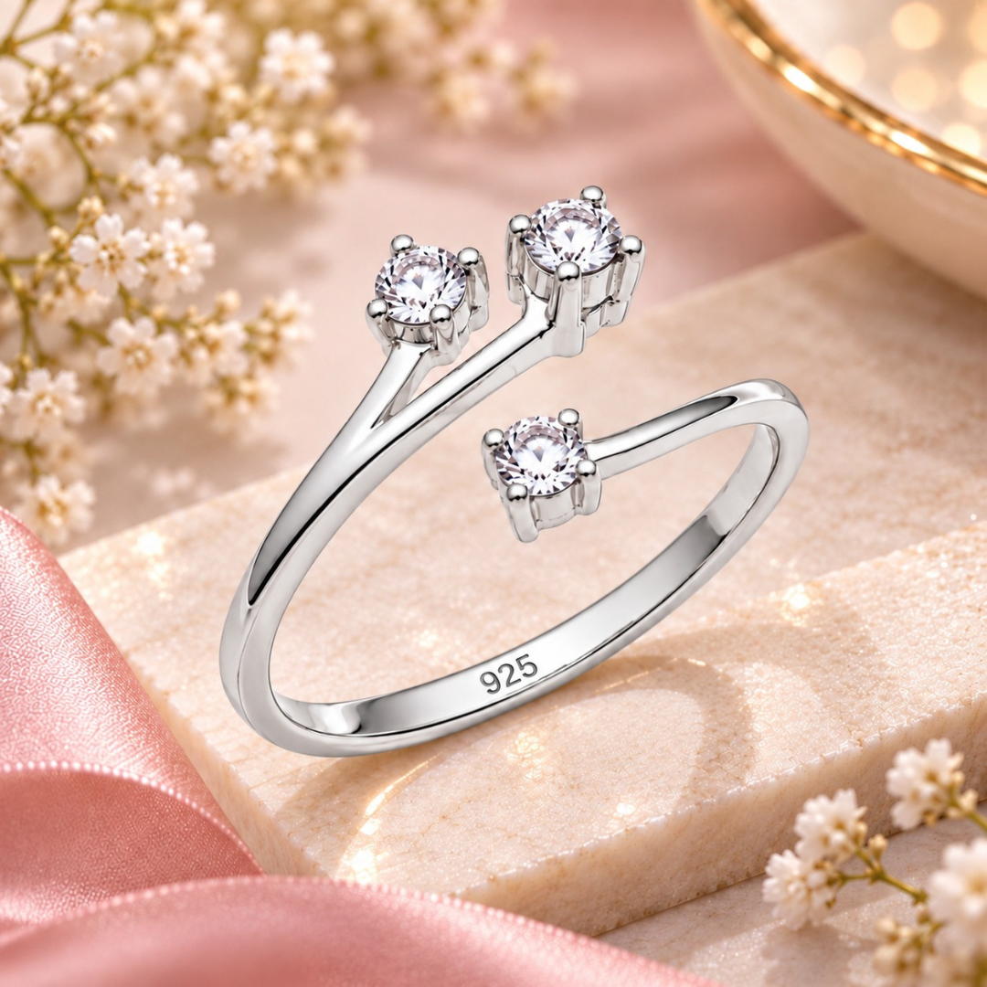 Eternal Trio Zircon Ring(Made With 925 Silver)