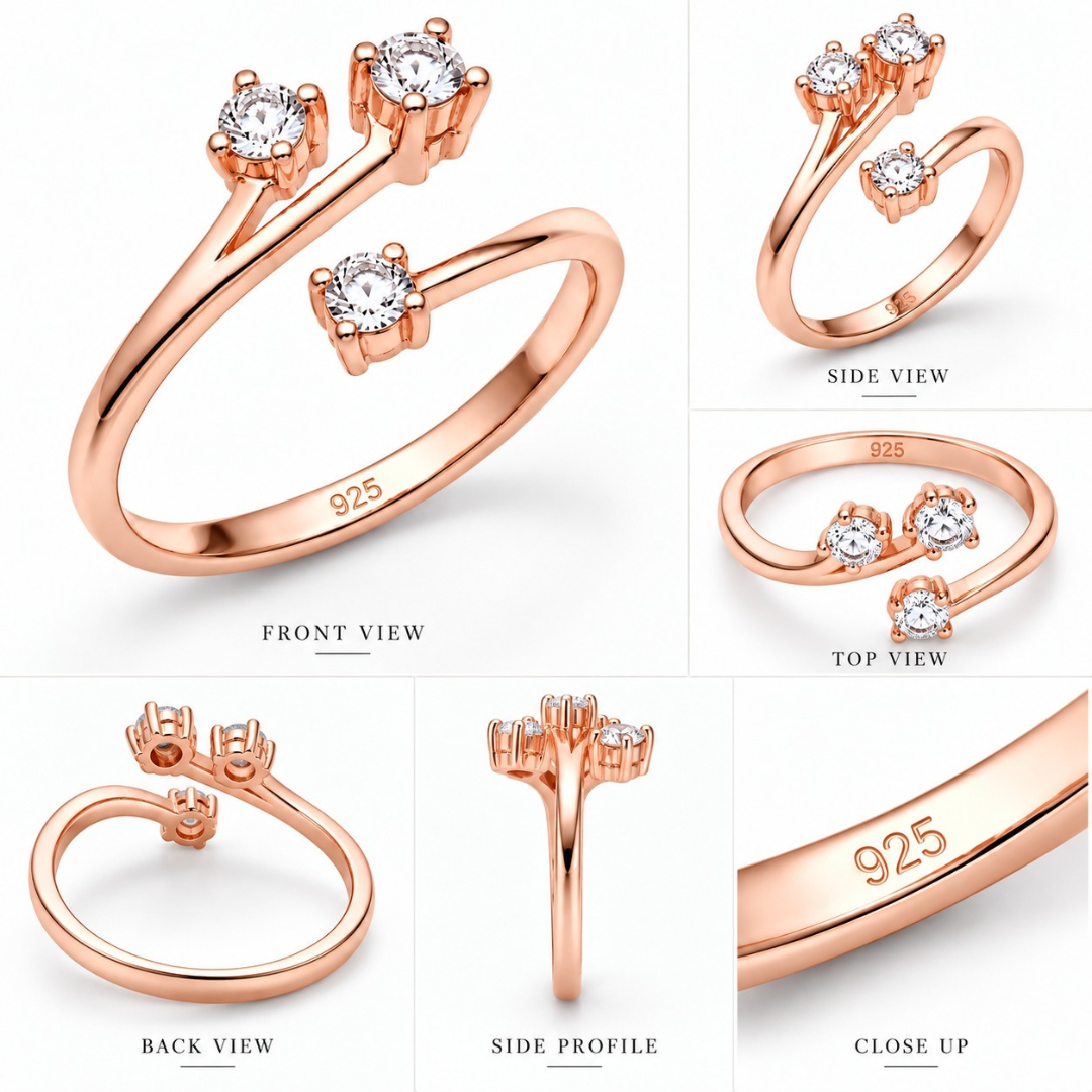 Eternal Trio Zircon Ring(Made With 925 Silver)