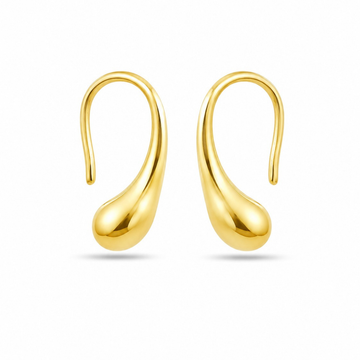 Minimalist Liquid Drop Hook Earring ( Made With 925 Silver)