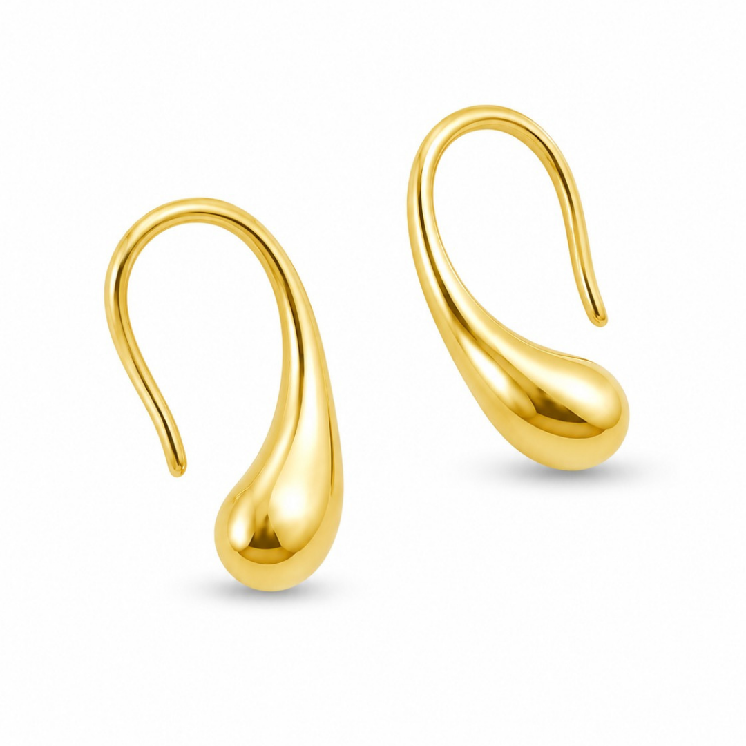 Minimalist Liquid Drop Hook Earring ( Made With 925 Silver)