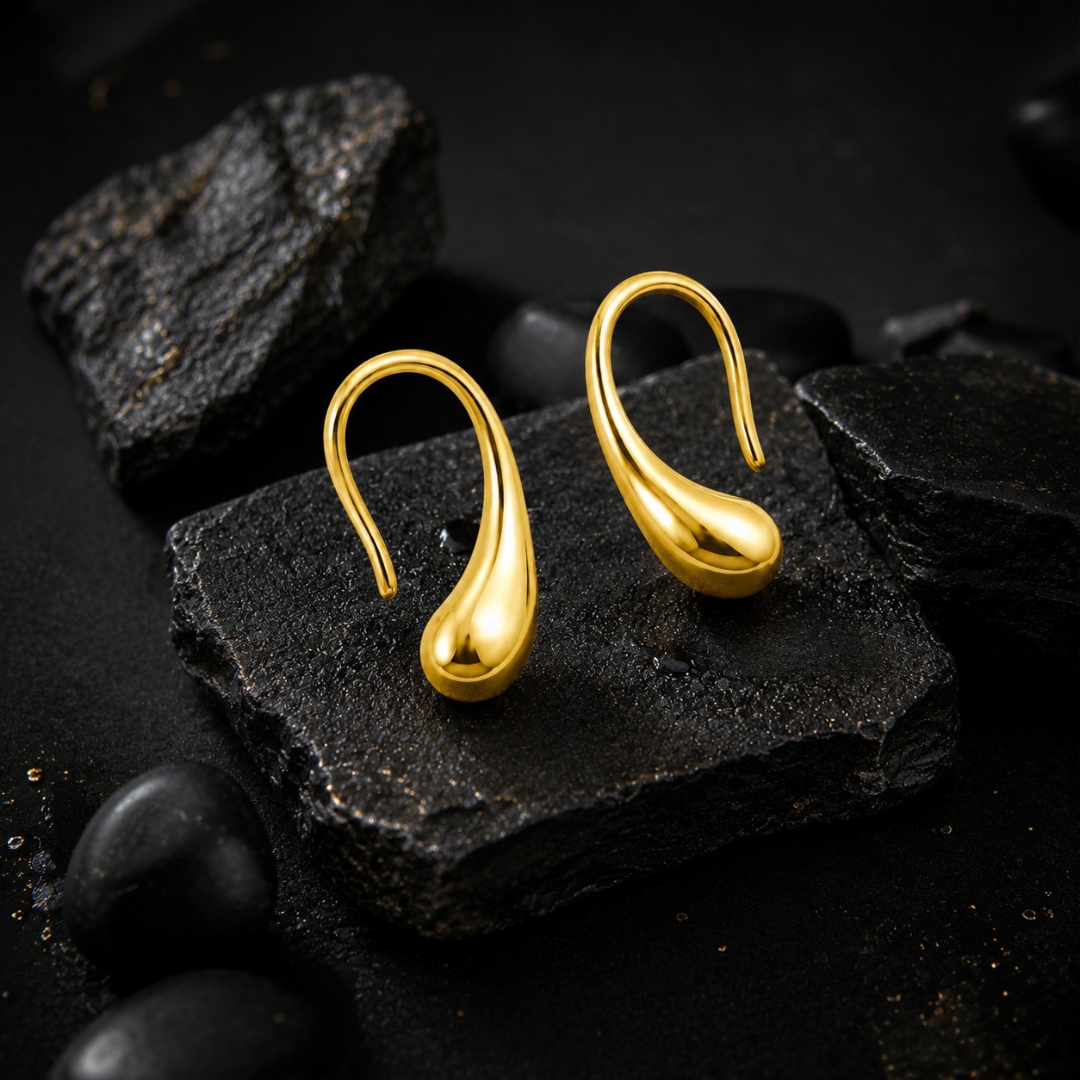 Minimalist Liquid Drop Hook Earring ( Made With 925 Silver)