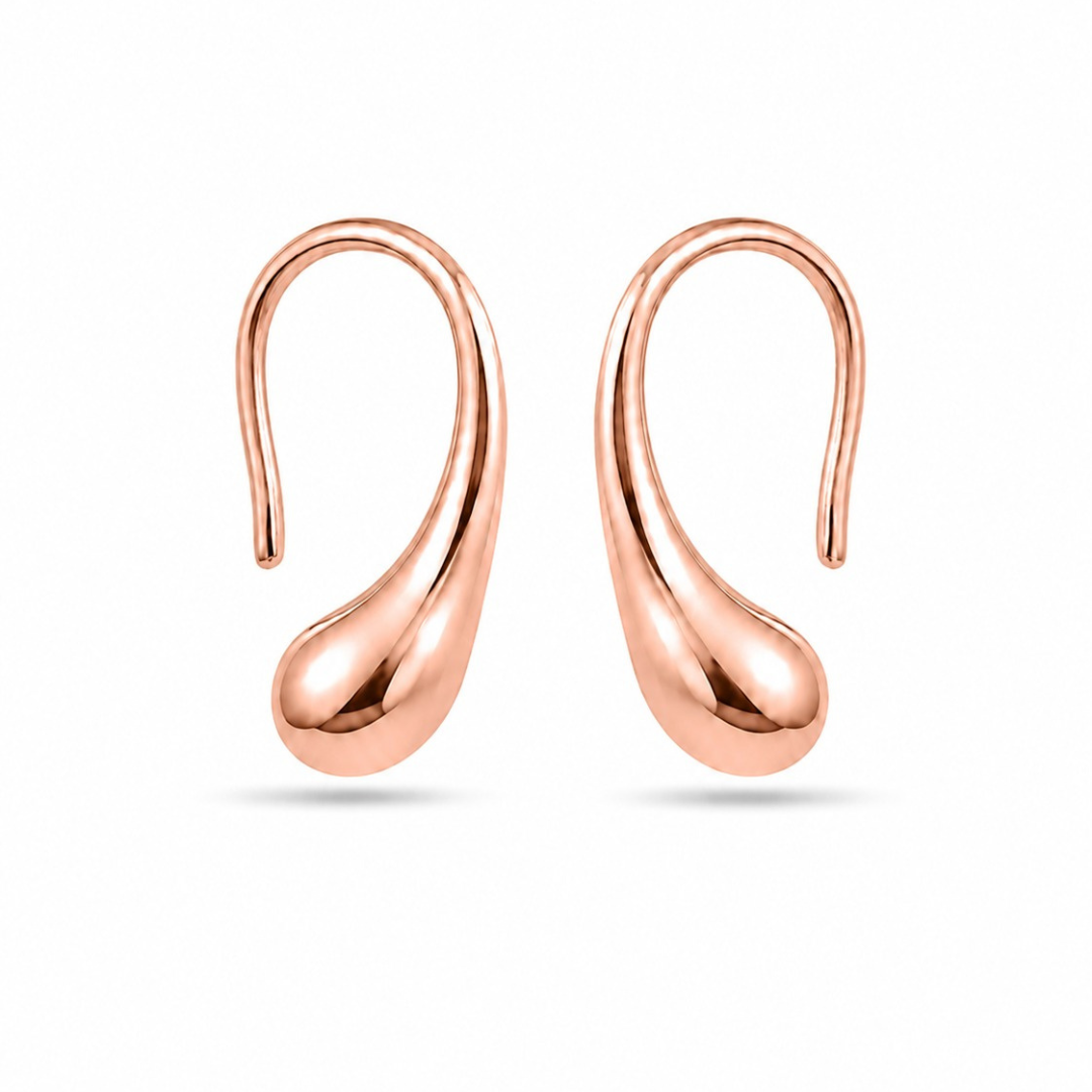 Minimalist Liquid Drop Hook Earring ( Made With 925 Silver)