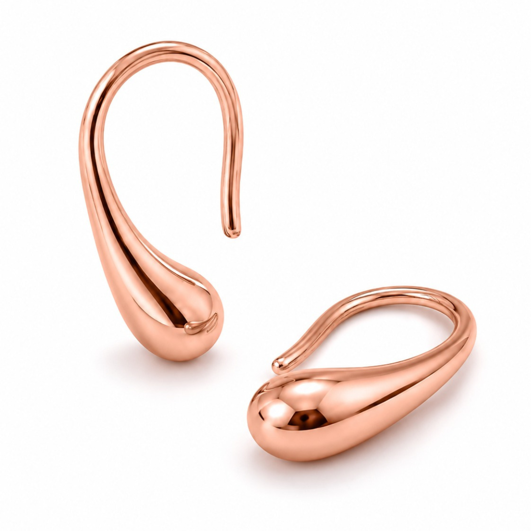 Minimalist Liquid Drop Hook Earring ( Made With 925 Silver)