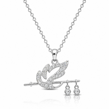 Krishna Flute Feather Pendant (Made With 925 Silver)
