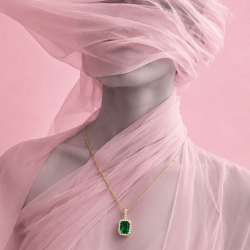 Emerald Luxe Radiance Pendant (Made With 925 Silver)