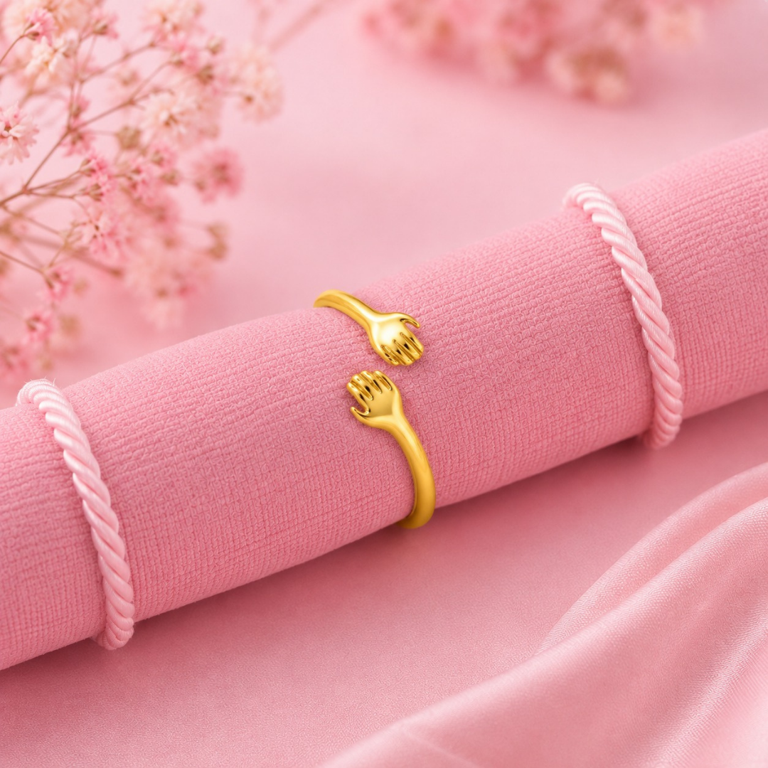 Forever Hug Ring ( Made With 925 Silver)
