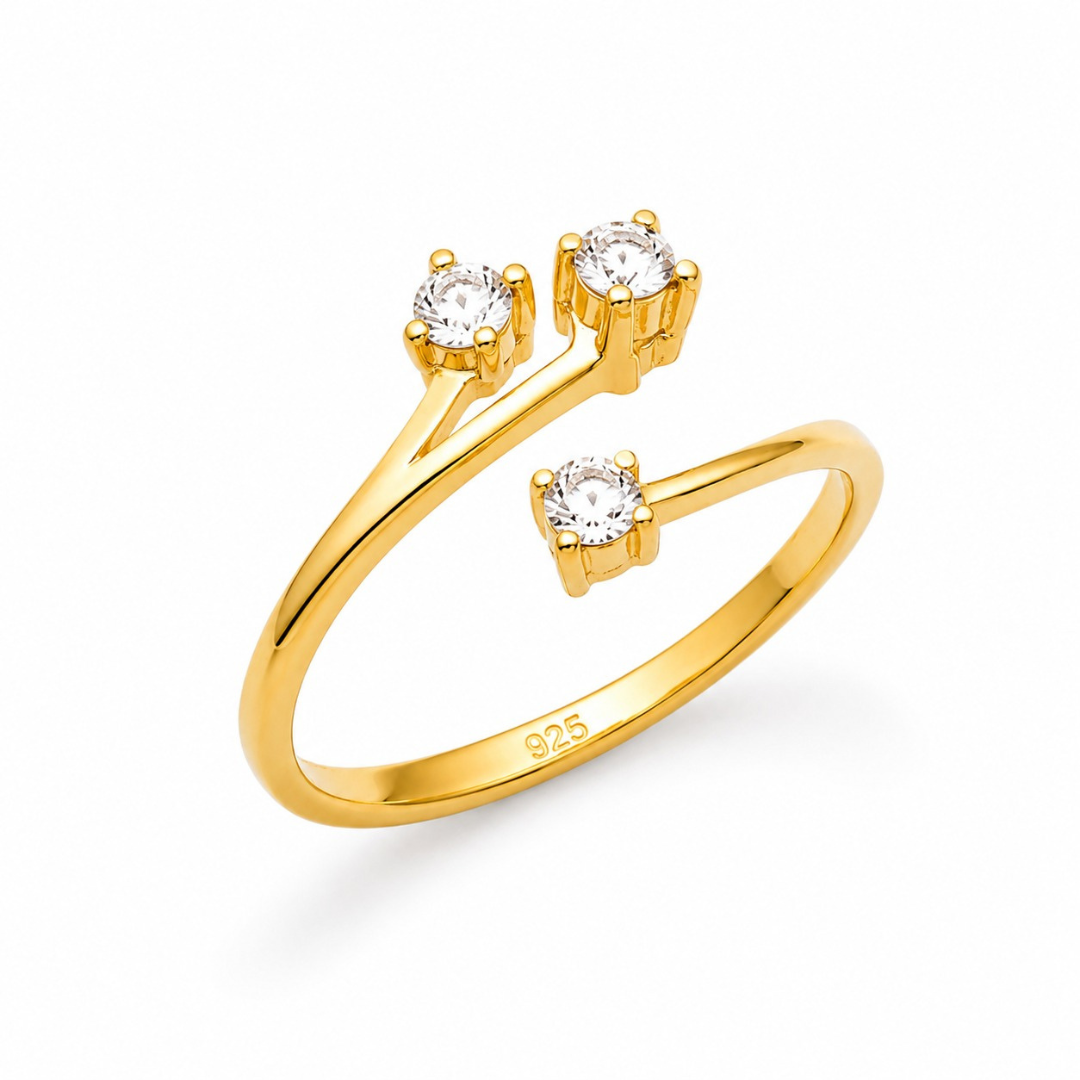 Eternal Trio Zircon Ring(Made With 925 Silver)