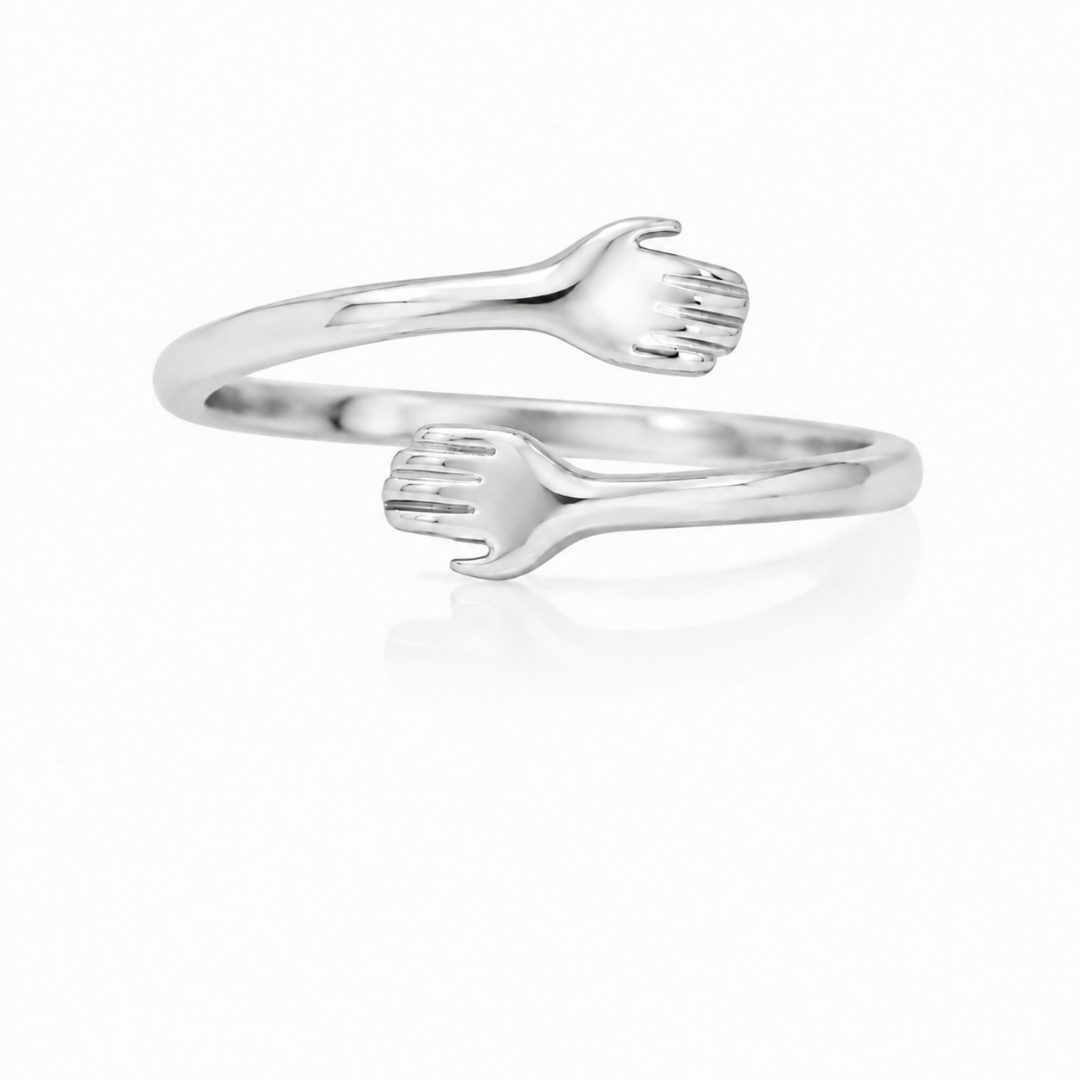 Forever Hug Ring ( Made With 925 Silver)