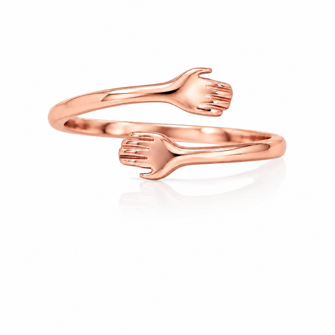 Forever Hug Ring ( Made With 925 Silver)