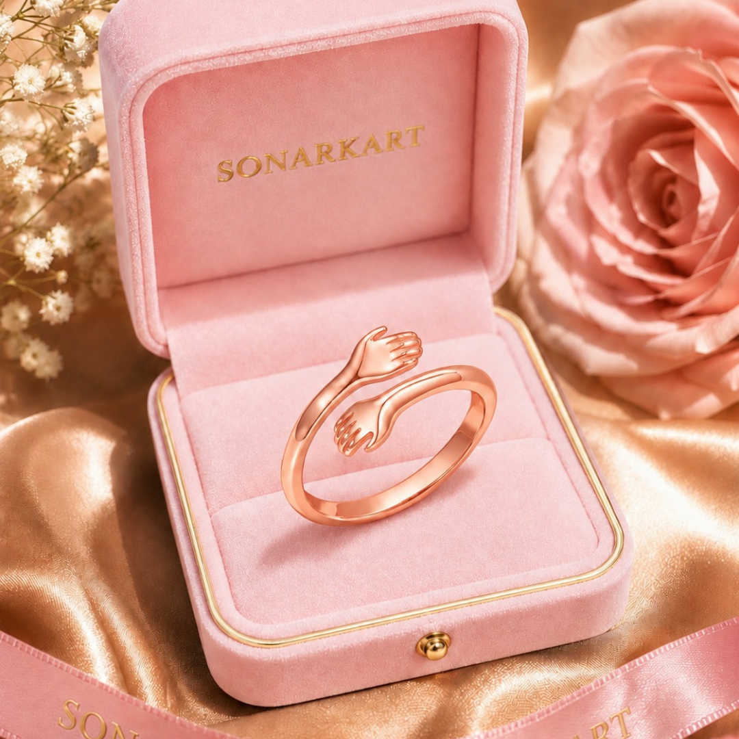 Forever Hug Ring ( Made With 925 Silver)