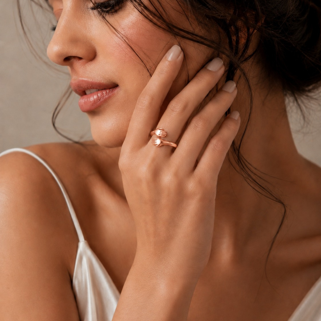 Forever Hug Ring ( Made With 925 Silver)
