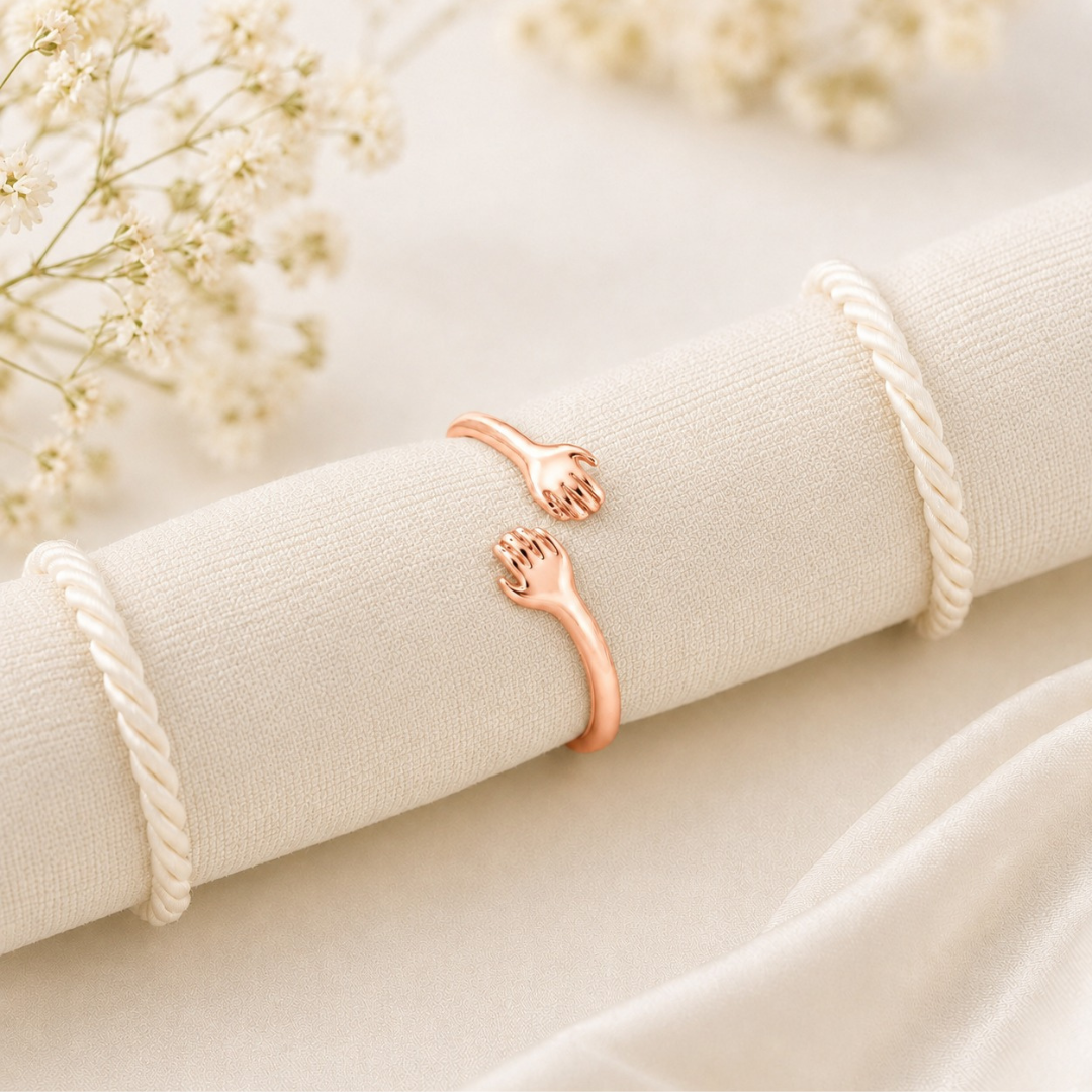 Forever Hug Ring ( Made With 925 Silver)