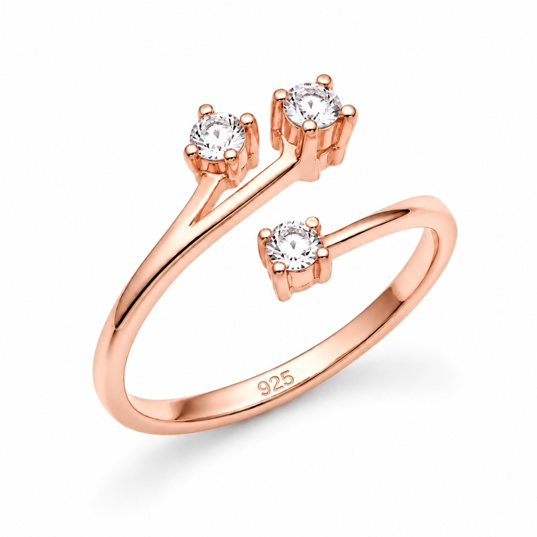 Eternal Trio Zircon Ring(Made With 925 Silver)
