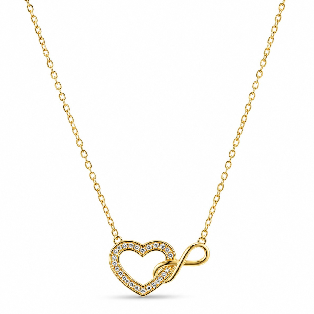 Eternal Heart Infinity Pendant (Made With 925 Silver)