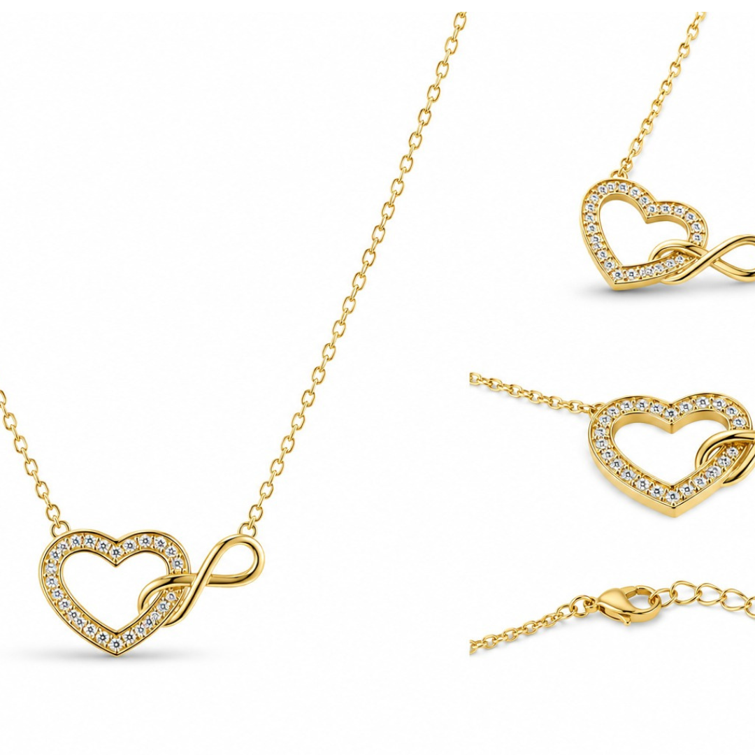 Eternal Heart Infinity Pendant (Made With 925 Silver)